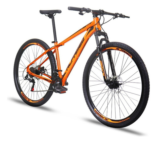 Bicicleta Aro 29 Alfameq Atx 21v Cambio Shimano Freio Disco Cor Laranja/preto Tamanho Do Quadro 21