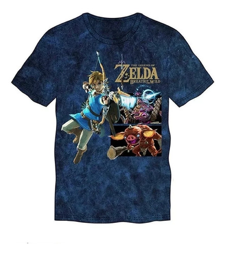 The Legend Of Zelda Link Con Monstruos Playera Bioworld