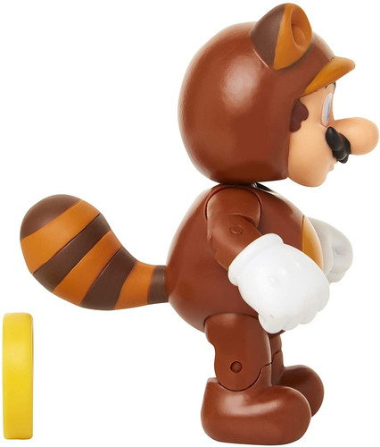 Mundo De Nintendo Mario Tanuki Con La Moneda Acción