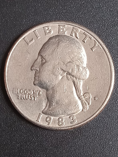 Estados Unidos 1983 D. Quarter De Dollar C/error. Leer Mira! (Usado)