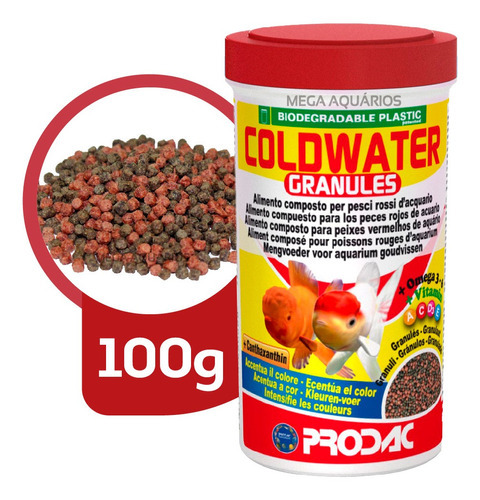 Ração Peixes Betta Kinguios Platy Prodac Coldwater 100g