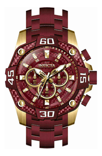 Reloj Invicta Para Hombre 40257 Cronógrafo De Esfera Roja