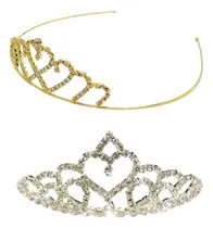 Comprar Kit Cu002F 2 Tiaras Coroa De Strass Dourada Tal Mãe Tal Filha 