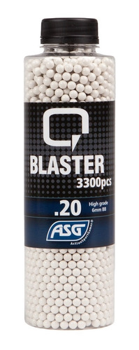 Balin Airsoft Q Blaster Blanco 6mm 0,20gr Botella 3300 Balin