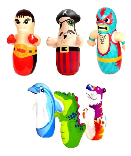 Muñeco Inflable Golpeable Punching Bag Animalitos