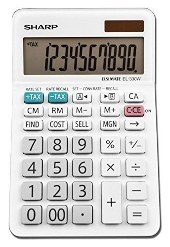 Sharp El330wb Business Calculadora Color Blanco 325