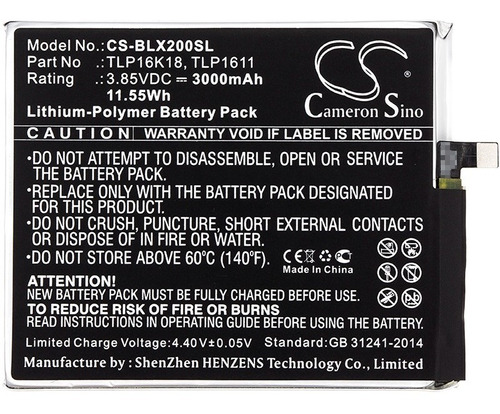 Bateria Para Blu Life One X2 , C766144300t , Blx200 ,3000mah