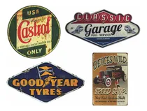 Comprar Combo Chapas Vintage Decorativas Garage X4 Unid Combo Chapas Vintage Garage 2
