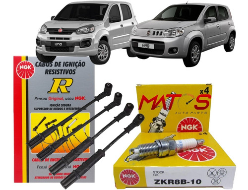 Kit Cabo E Velas Fiat Uno Way 2011 A 2020 1.4 Fire Evo