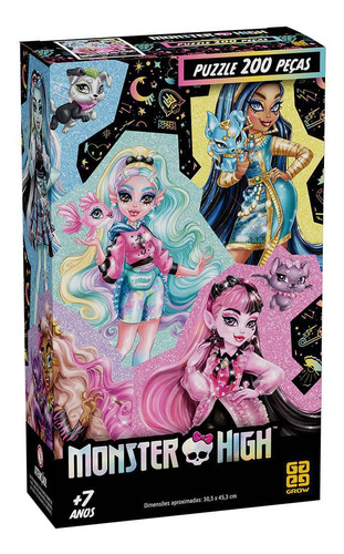 Quebra-cabeça Monster High 100 Peças - Nova Geração