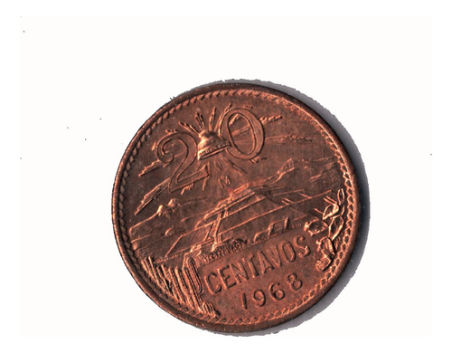 Moneda 20 Centavos 1968  Mo Sin Circular Bu  Monedas L1