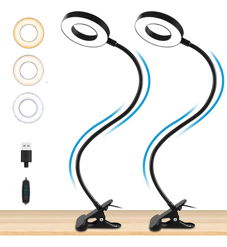 Dpower Clip En Luces De Lectura De Luz, Lámpara De Escritori