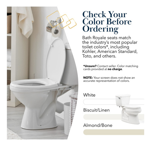 Asiento De Inodoro Bath Royale Alargado Con Funda Br501-02 A