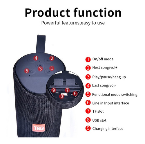 Parlante Bluetooth Portable Subwoofer 4.2 V