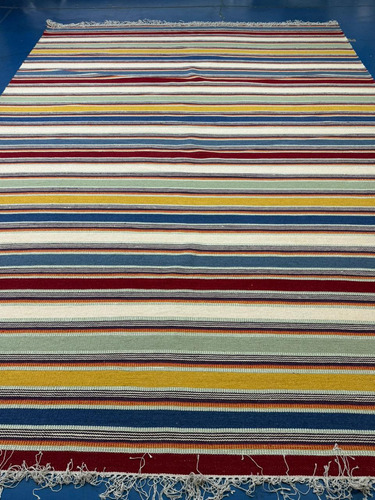 Tapete Artesanal Kelim Stripe Listrado 393x285 Cm Ref 79003