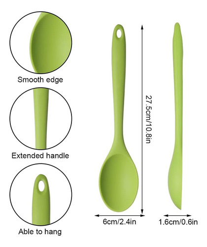 Firefly Cucharas De Silicona De 4 Piezas Para Cocinar,