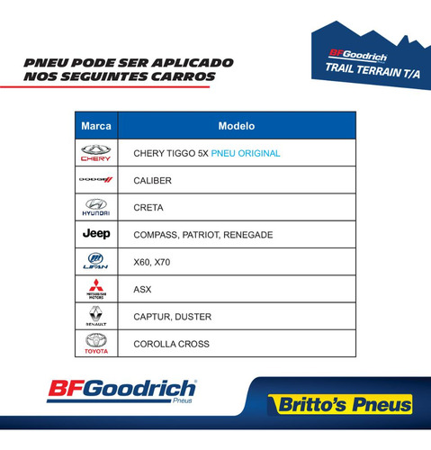 Kit 2 Pneus Bf Goodrich Aro 17 215/60 R17 Trail-terrain T/a