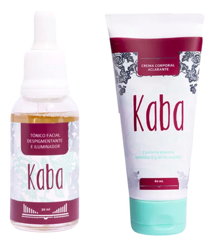 Kit Despigmentante Kaba Crema Corporal Aclar + Tónico Facial