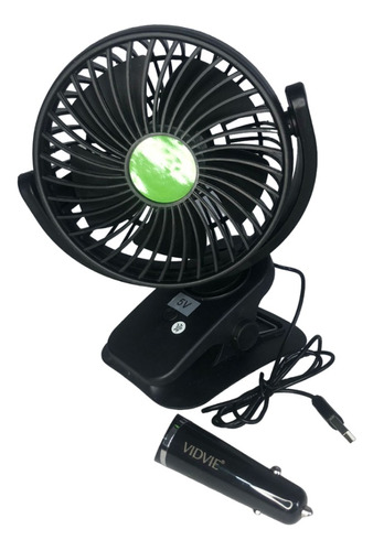 Ventilador Potente Carro Cigarrera Coche Auto Ajustable Clip