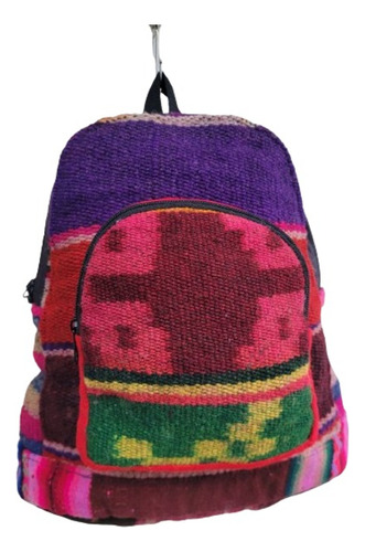 Mochila De Tela De Puyo Con Whipala