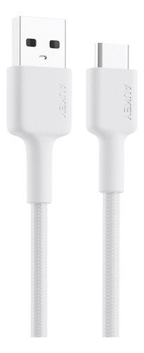 Aukey Cable Trenzado Nylone Usb 2.0 A Usb-c 0,9m Blanco - Cb