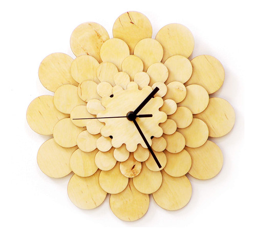 11½ Flower Wall Clock, Unique Home Decoration For Living R.