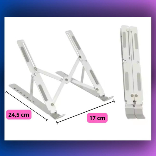 Suporte Apoio Base Ergonômico Regulável Aço Notebook/tablett