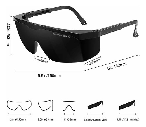 Gafas De Seguridad Laser Ipl190nm A 2000nm, Lentes De Blo...