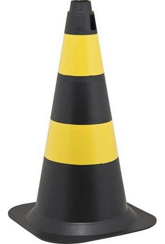 Cone Sinalizacao Plastcor 75cm Preto/amarelo