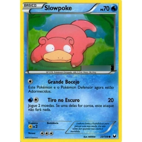 2x Slowpoke - Pokémon Água Comum 23/108 - Pokemon Card Game