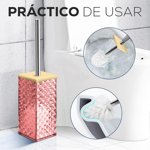 Set De Baño 5 Accesorios Elegantes Diseño Tridimensional Rosa