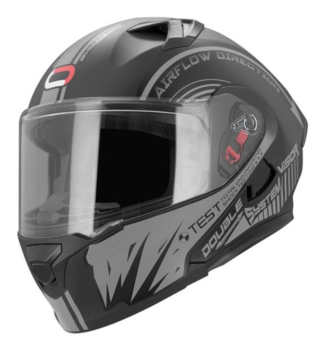 Imagen 3 de 5 de Casco Roda Rush Graficos Abatible Certificado Dot C/ Gafas