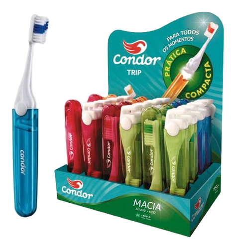 Cepillo de dientes Condor Cepillo Trip De viaje suave pack x 24 unidades