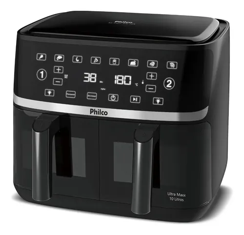 Fritadeira Air Fryer Philco 10L Cesto Duplo 2000W PAF10A
