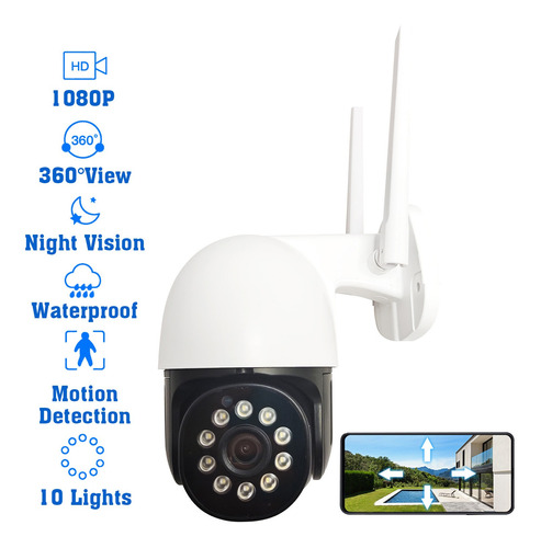 Cámara De Seguridad Ptz Baby Security Monitor Alexa Home Wit