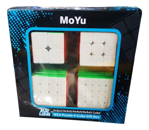 Set De 4 Cubos Mágicos Moyu Regalo Didáctico Nuevo Ingenio