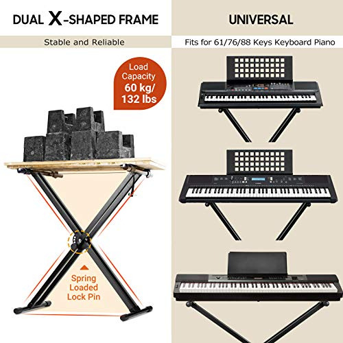 Soporte Teclado Ajustable Doble X Para Piano Digital Con