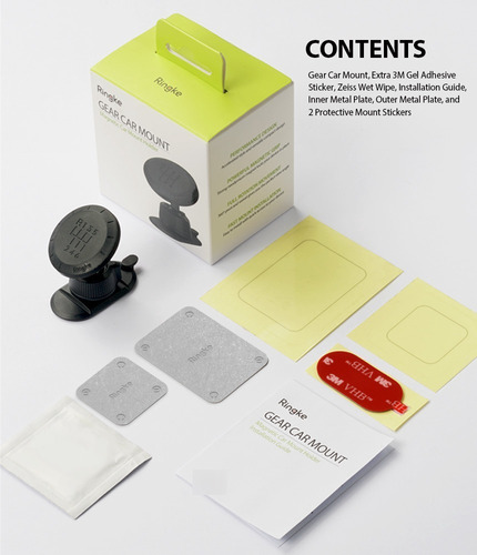 Imagen 10 de 10 de Soporte Celular Auto Magnetico Ringke Gear Car Mount Origina