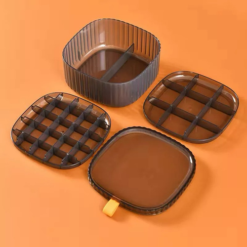 Organizador De Joyas Acrílico Con Divisiones Alhajero De Bijou De 3 Pisos Ideal Para Guardar Accesorios