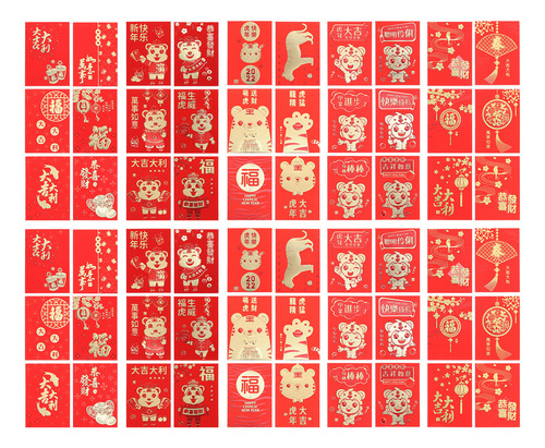 60 Unidades De Envelopes Vermelhos Envelopes Vermelhos De An