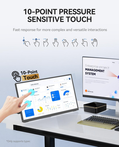 Monitor Portátil Wckun Touchcreen 15.6 Pulgadas 1080p Fhd Me