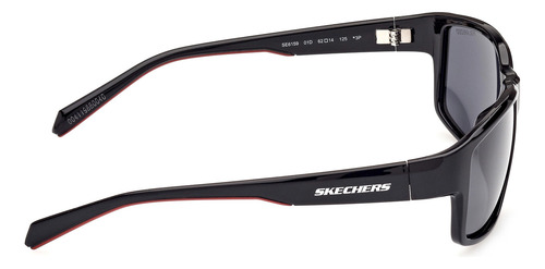 Lentes De Sol Negro Brillante Polarizados Skechers Se615901d