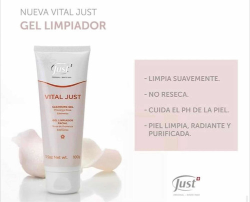 Gel Limpiador Facial Vital Just 100g Más Regalo Just Oferta