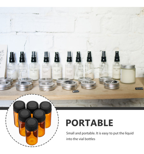 100 Botellas De Aceite Esencial De Vidrio De 3 Ml Con Tapón