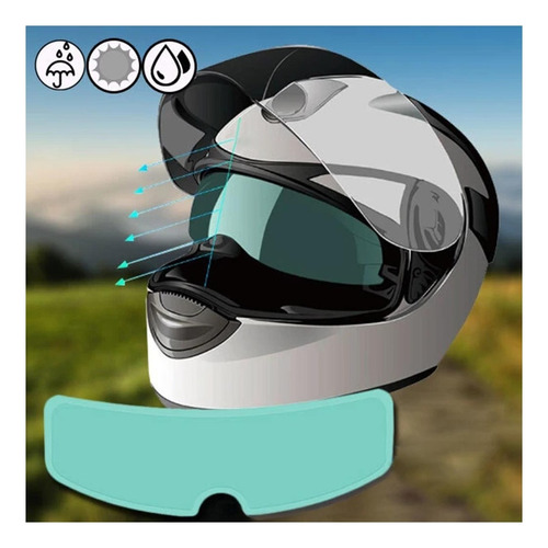 Film Anti Fog Anto Lluvia P/ Visor Casco Moto Universal V14