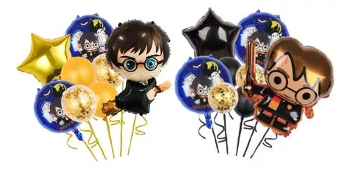 Kit De Decoracion Cumpleaños Globos Harry Potter 83 Pz Nuevo