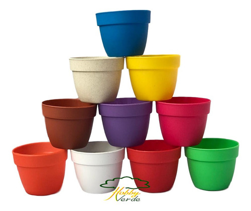 Imagem 1 de 9 de Vaso Plástico Mini Pote 6 Colorido Cactos E Suculentas 20 Ud