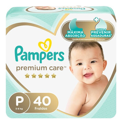 Pañales Pampers Premium Care P 40 unidades