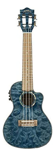 Modelo De Lanikai Qmblcec Acolchado Arce Azul Cutaway Elect