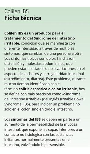 Colilen Ibs Colon Irritable, Gases Distension Abdominal